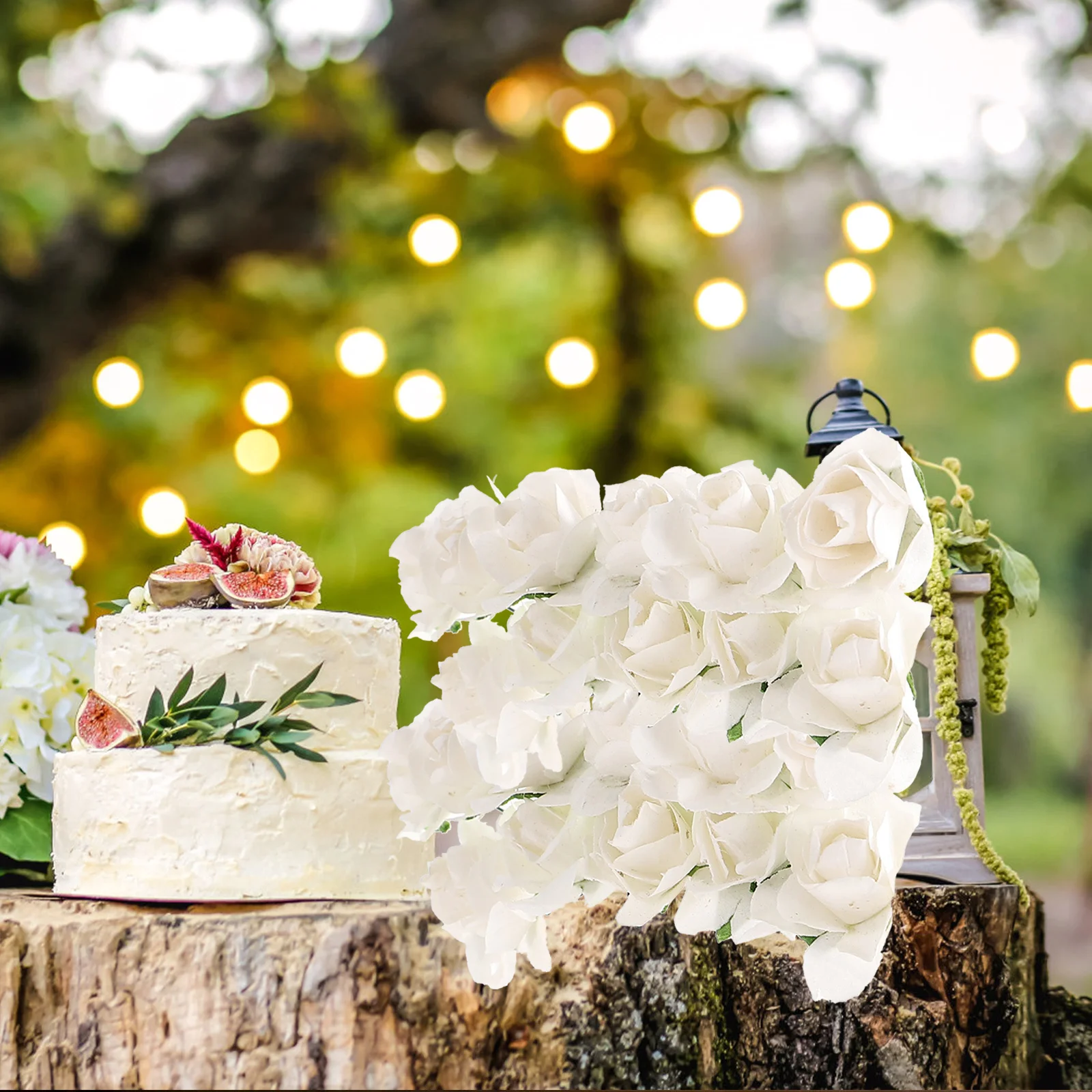 

144Pcs Paper Flower Decorations Handmade Miniature Roses Safe Practical No Care Needed Perfect for Home Parties