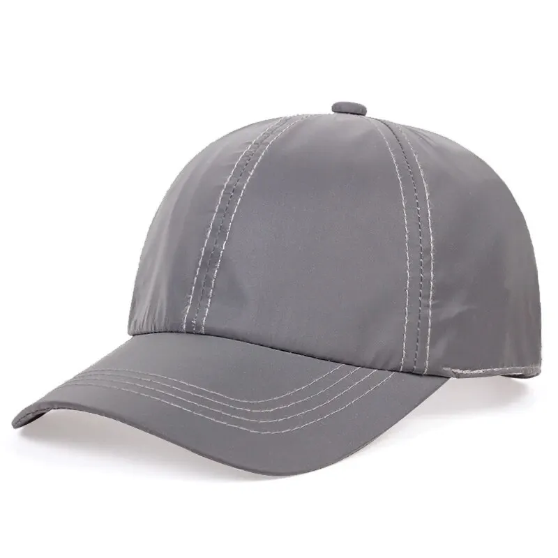 Unisex Silver Luminous Personality Baseball Caps Spring Autumn Outdoor Adjustable Casual Hats Sunscreen Hat image 3