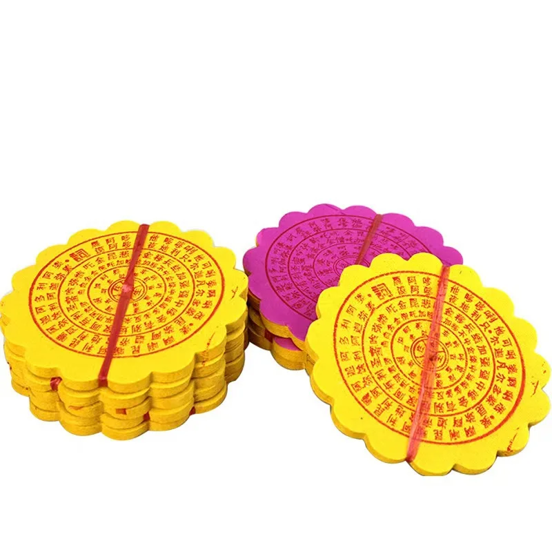 Round Floral Mantra Prayer Paper, Rainbow Bridge Tribute Paper Tablets, Pet Memorial Remembrance Paper Ornaments for Departed Cats & Dogs