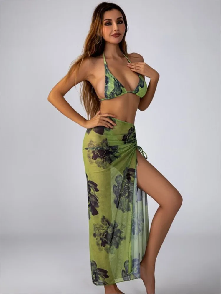 3 Piece Sets Swimwear Cover-Ups Swimsuit Sexy New Push Up Bikinis Set Brazilian Bathing Suit Women Beachwear Biquini Suits 2026