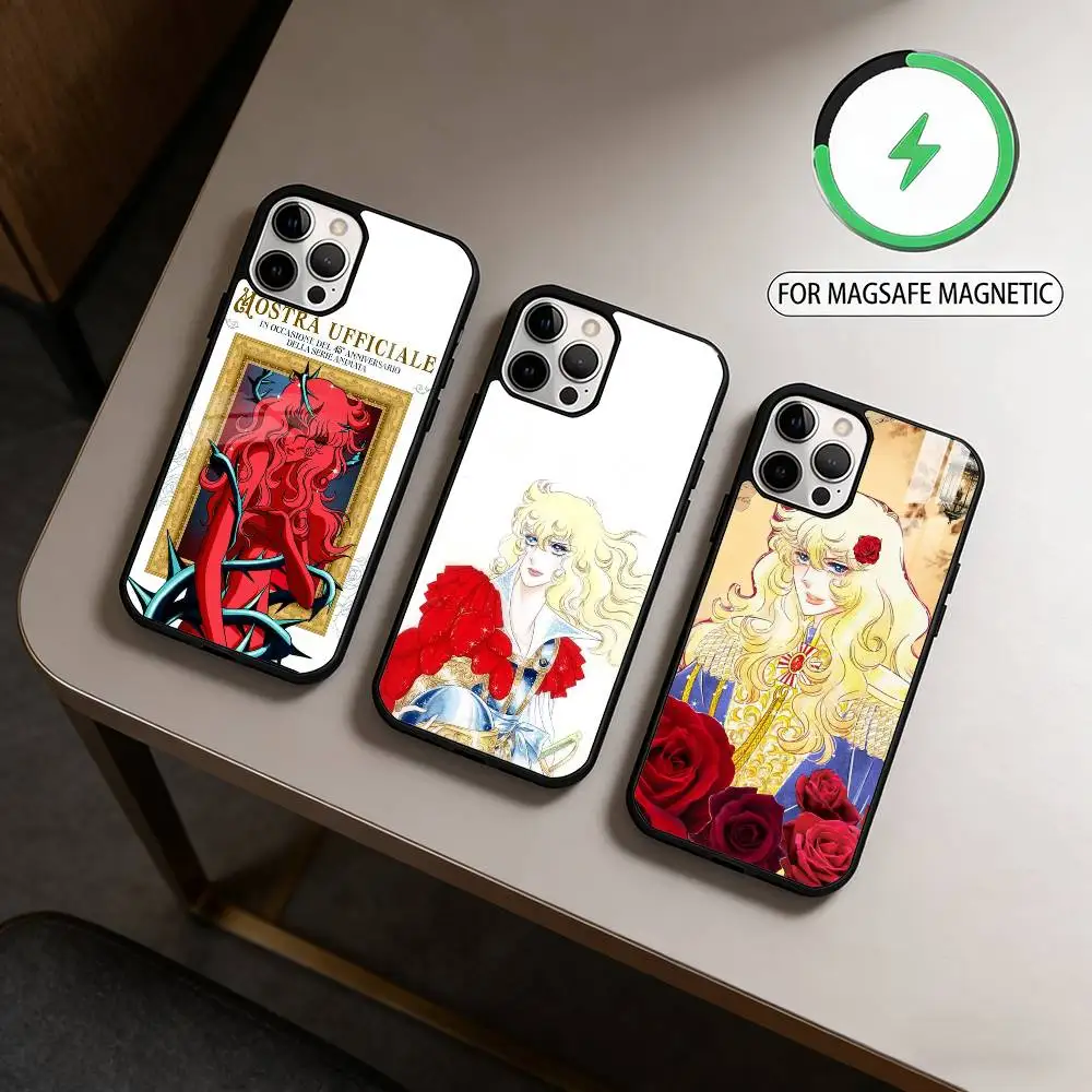 Rose of Versailles Manga lady Oscar  Phone Case For iPhone17,16,15,14,13,11 Plus,Pro Max Magnetic For Magsafe Wireless Charging