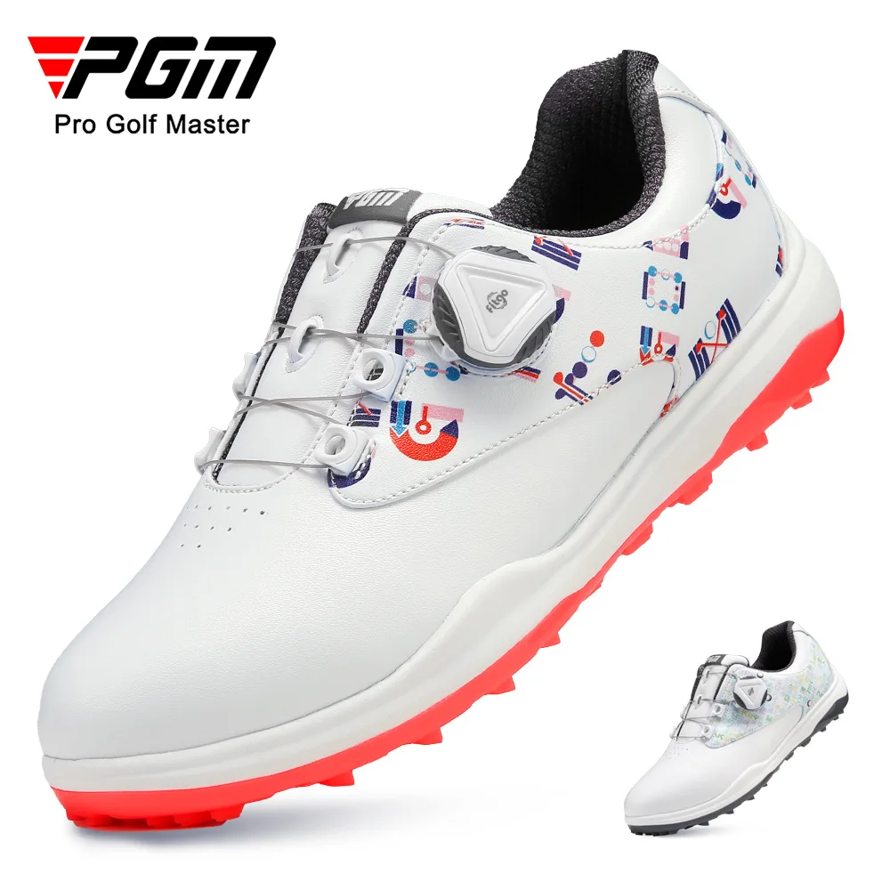 

PGM Women Golf Shoes Waterproof Anti-skid Women's Light Weight Soft Breathable Sneakers Ladies Knob Strap Sports Shoes XZ242