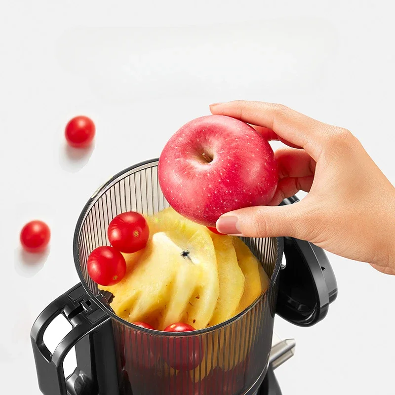220V Slow Juicer Cold Press Extractor Filter Free Easy Wash Electric Fruit Juicer Machine Large Caliber Commercial
