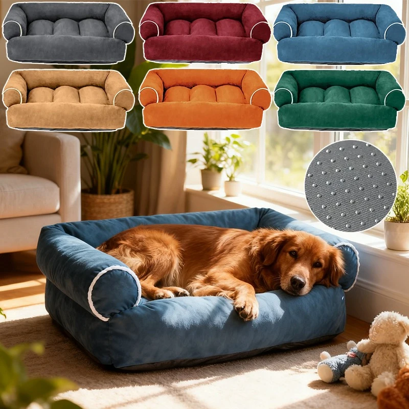 

Hot Sale Thickened Luxury Pet Bed Sofa Large Space Deep Sleep Comfortable Cat Nest for Medium Large Pets Accessories מיטה לכלב