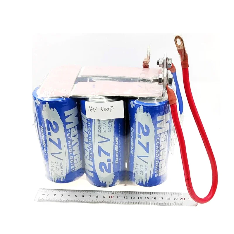 Super capacitor 16v 500f  car bettery bank  6* 2.7v 3000 farad ultracapacitor For motor starting