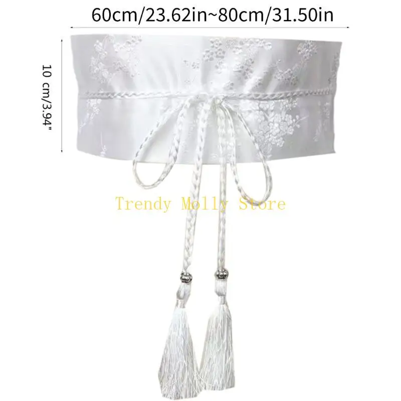 N5KB حزام الحزام القديم المطرز ملحق أنيق للملابس القديمة