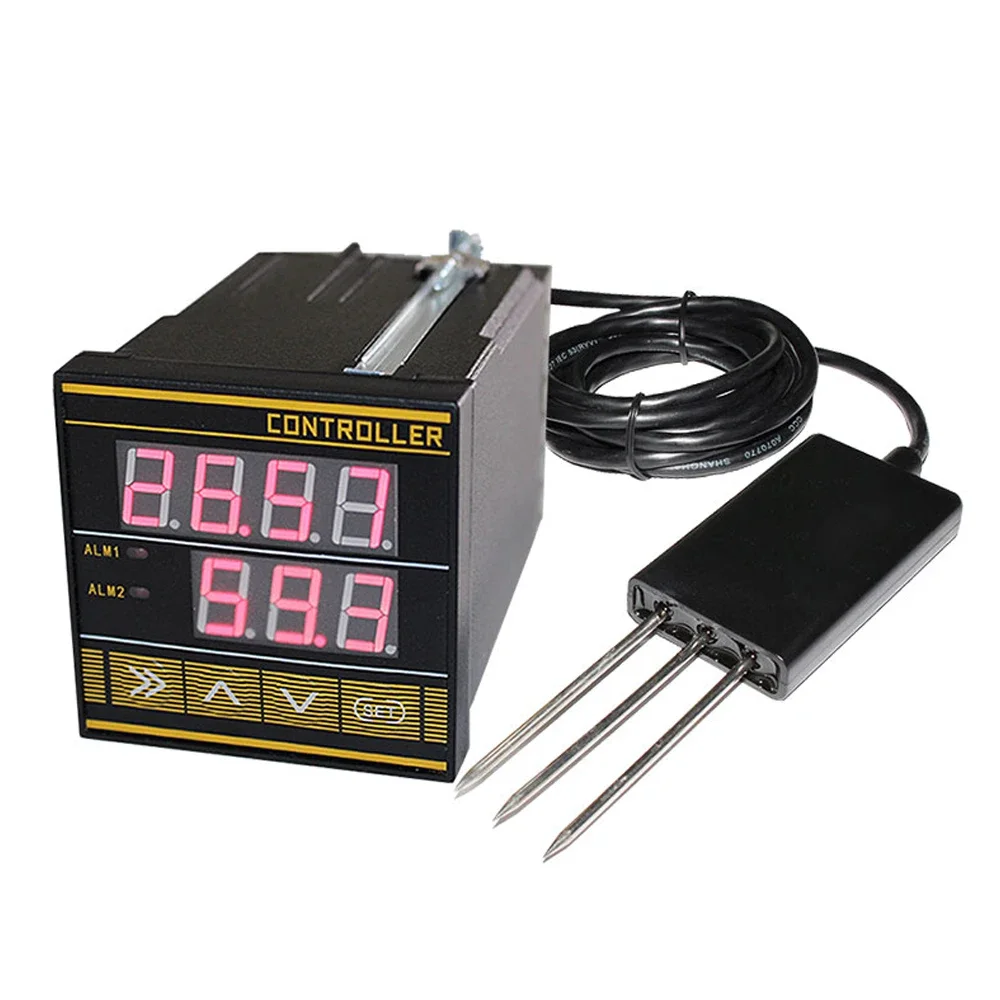 Sensor de humedad del suelo DC12-24V, controlador inteligente de temperatura y humedad, transmisor de detección de alta precisión agrícola