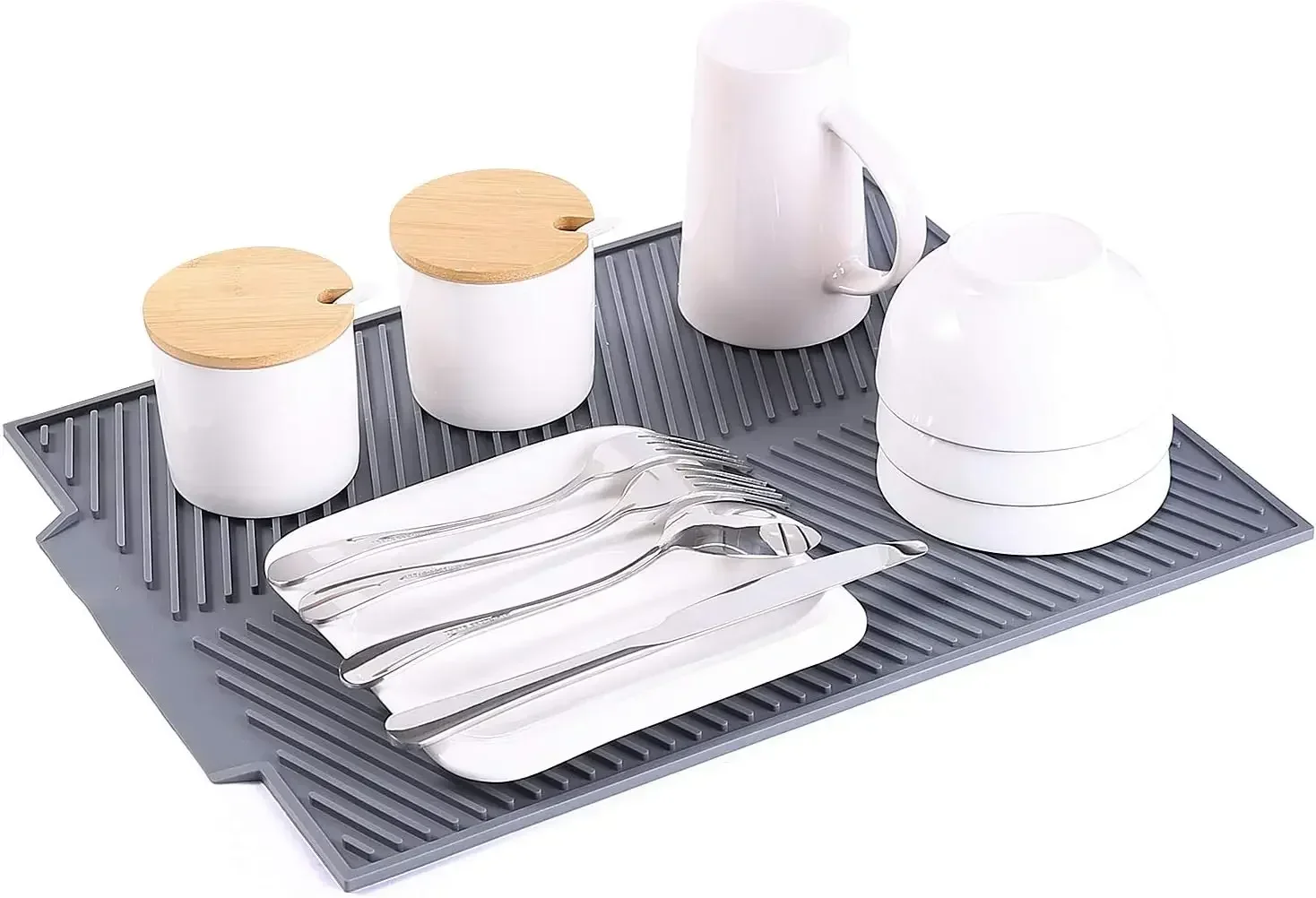 

1PC Silicone Drain Pad Drying Mat Pots Dish Drain Mat For Kitchen Tableware Non-slip Mats Anti-scald Coaster Kitchen Utensils