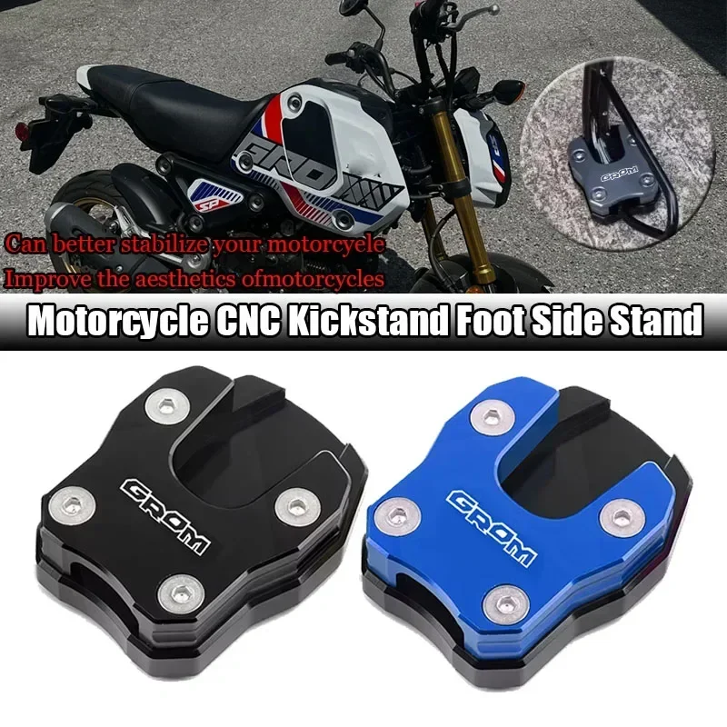 For Honda MSX125 Grom 125 MSX MONKEY 125 Motorcycle Accessories Kickstand Foot Side Stand Sidestand Extension Pad Support Plate