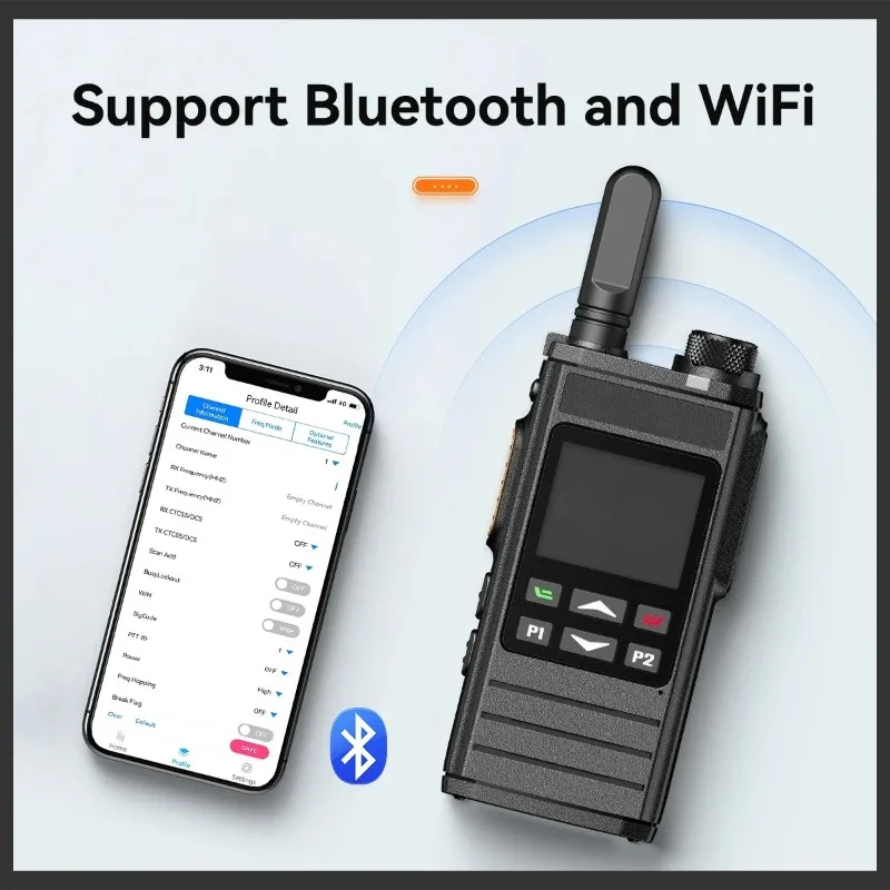 N7200 Walkie Talkie 5g Sim Card Network WiFi 4G GPS Bluetooth Cell Phone Global POC Radio Long Range Two Way Radio