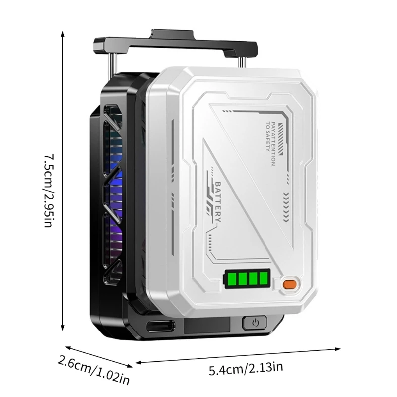 P5EA Universal Mobile Device Chiller Fast Clip On Mechanism Strong ABS Build Phones Coolers Suitable for Multiple Models