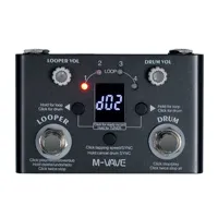 M-vave Lost Tempo V2 Drum Machines & Looper Guitar Effect Pedal Built-in 30 Drums 11 Mins Recoding Time High Precision Tuner