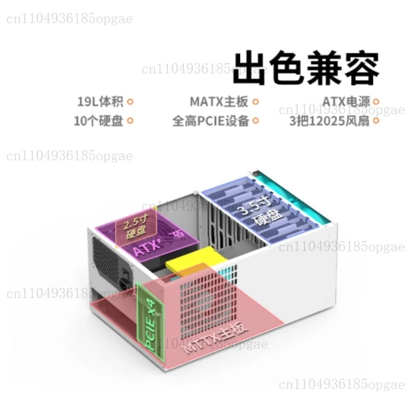 B10 10 Disk NAS Chassis ATX Large Power ATX Full High PCIe Black Synology AIO Storage Service