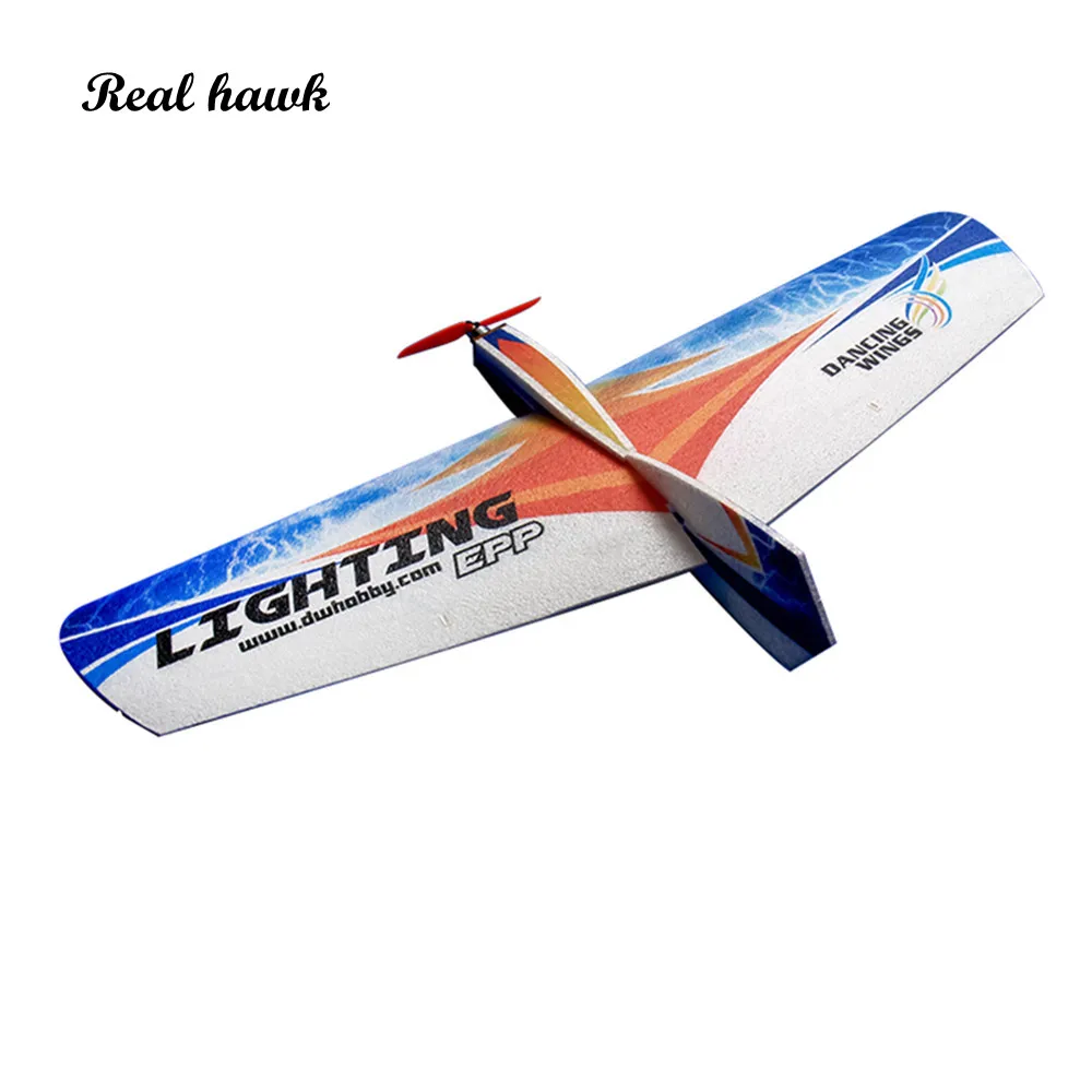 Real Hawk EPP Airplane RC Foam Plane DIY Toy 3CH Radio Control Model Airplane Kit Lighting 1060mm Wingspan for Outdoor Flying