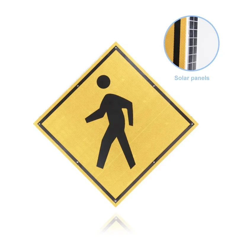 

high brightness solar traffic roadway safety roll road sign