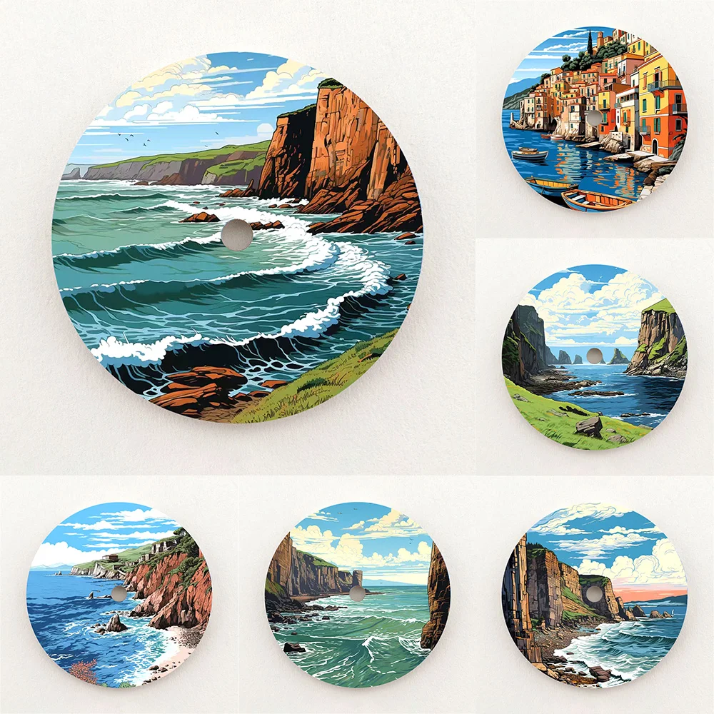 28.5mm Dial NH35 Dial Coastal Scenery Series Dial High Quality Colorful Dial NH36 Dial Watch Accessories Fits NH35/36 Movement