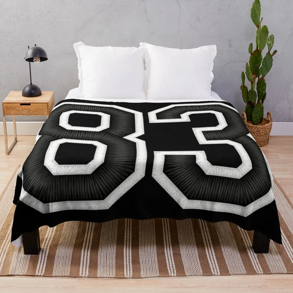 83 Black Jersey Sports Number eighty-three Football 83 Throw Blanket Quilt Kid'S Blankets