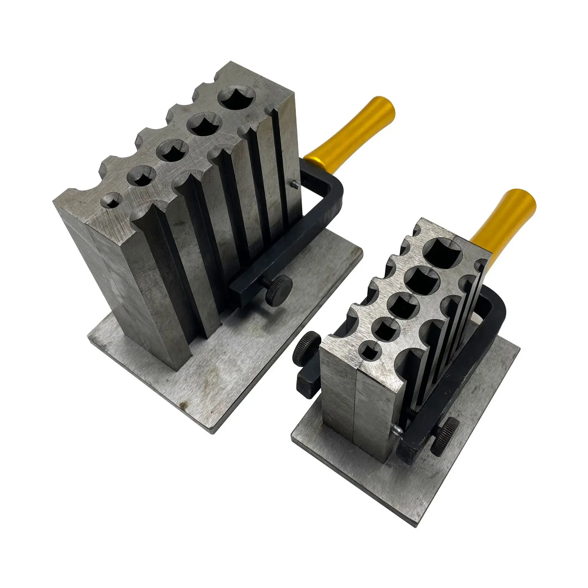 European Style Oil Groove Gold and Silver Melting Casting Trough Block Square Metal Cast Ingot Mold Bar With Metal Handle