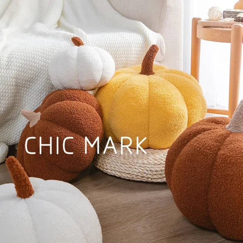 Pumpkin Throw Pillow, Nordic Ins Style Creative Cute Special-shaped Plush Pillow, Living Room Sofa Cushion Throw Pillow Head