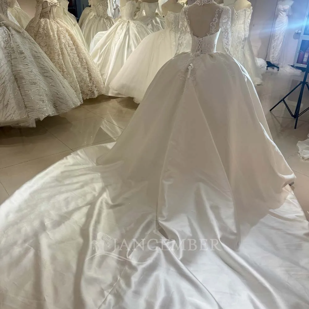 Customized 2026 Wedding Dress Luxury Long Sleeves Elegant Ball Gown Wedding Dress Plus Size Hot Sale vestidos de novia boda