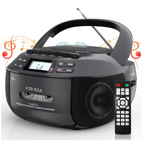 Multifunctional Cassette Deck Integrated Machine, Student CD Optical Disc Cassette Player, Stereo Bluetooth CD Player Recorder
