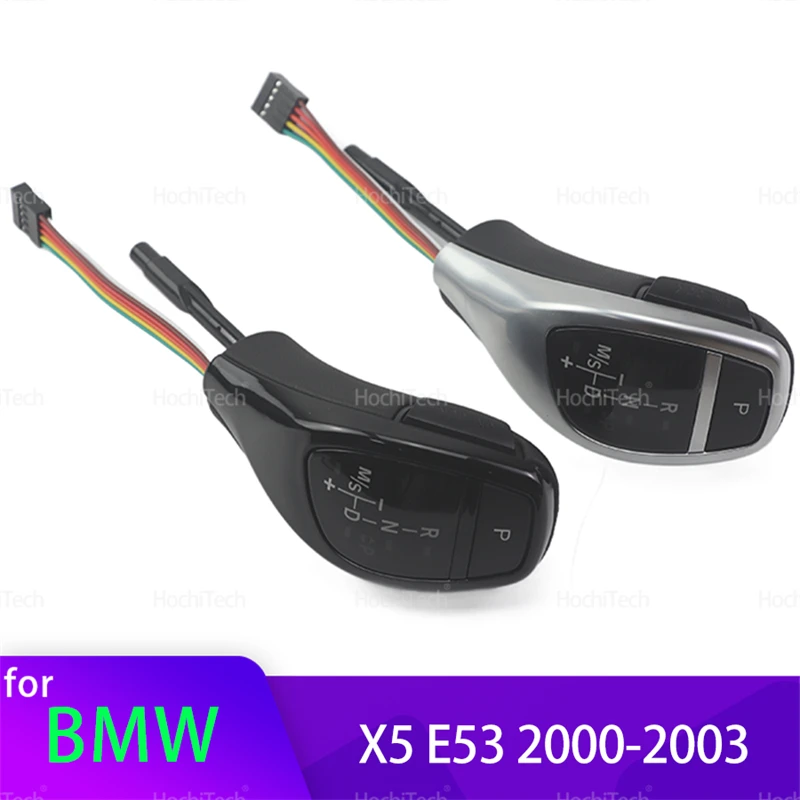 

For BMW X5 E53 3.0i 4.4i 4.6is 4.8is 3.0d 2000-2003 Led PU Leather Sliver Car Interior Accessories Thumb Gear Shift Lever Knob