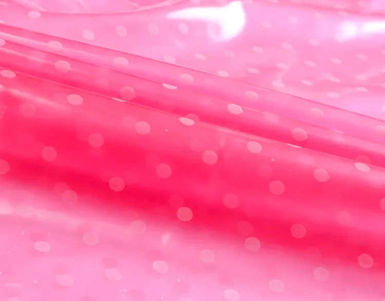 Прозрачные брюки из ПВХ в розовую горошек, водонепроницаемые брюки, свободные легкие откидывающиеся брюки