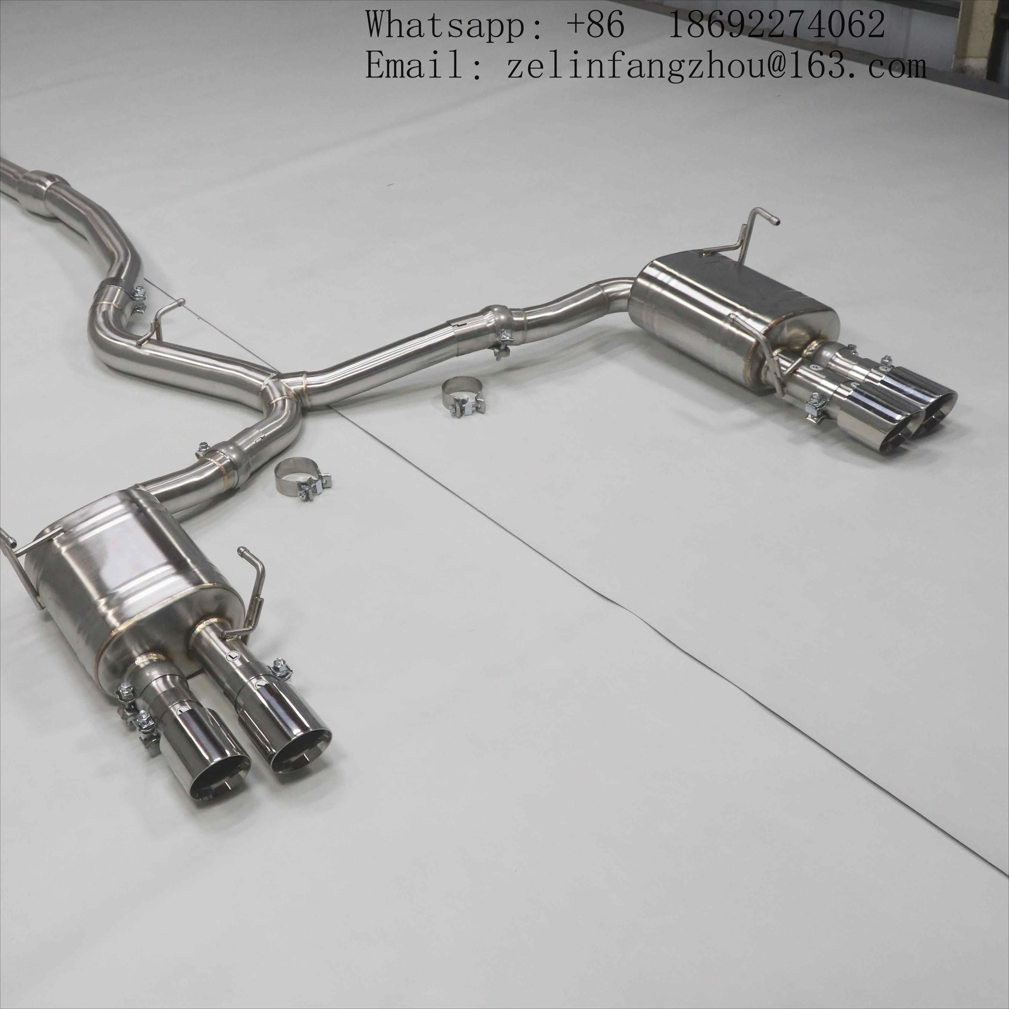SS304 Brushed Valved Catback Exhaust System for Subaru WRX STI Sedan 2014-2020 Rear Pipe Performance Upgrade Pro Kit