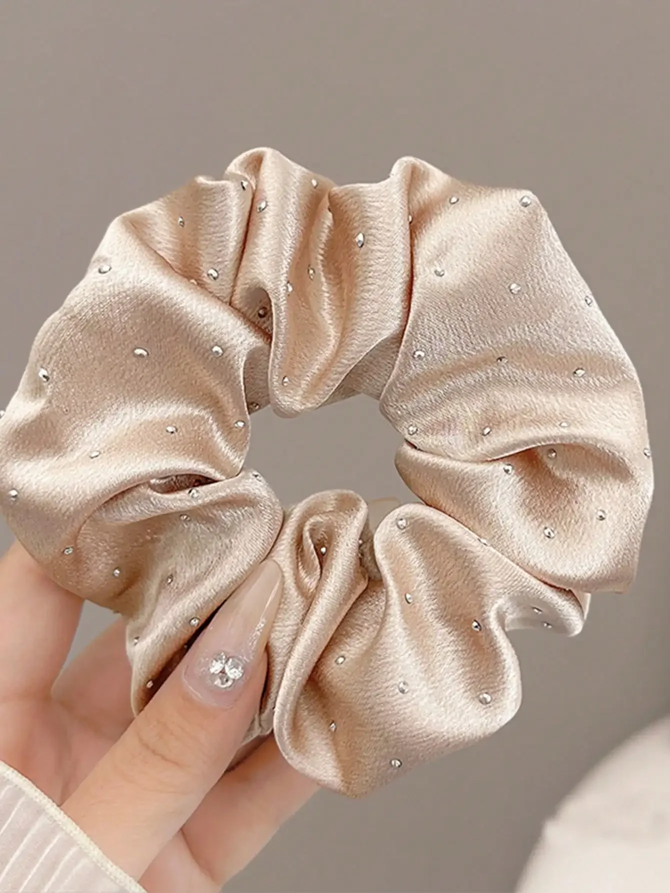 3 Pcs Crystal Dot Scrunchies Hair Rings Fashion Hair Accessories for Women Girls Party Ponytail Holder Hair Accessories image 4