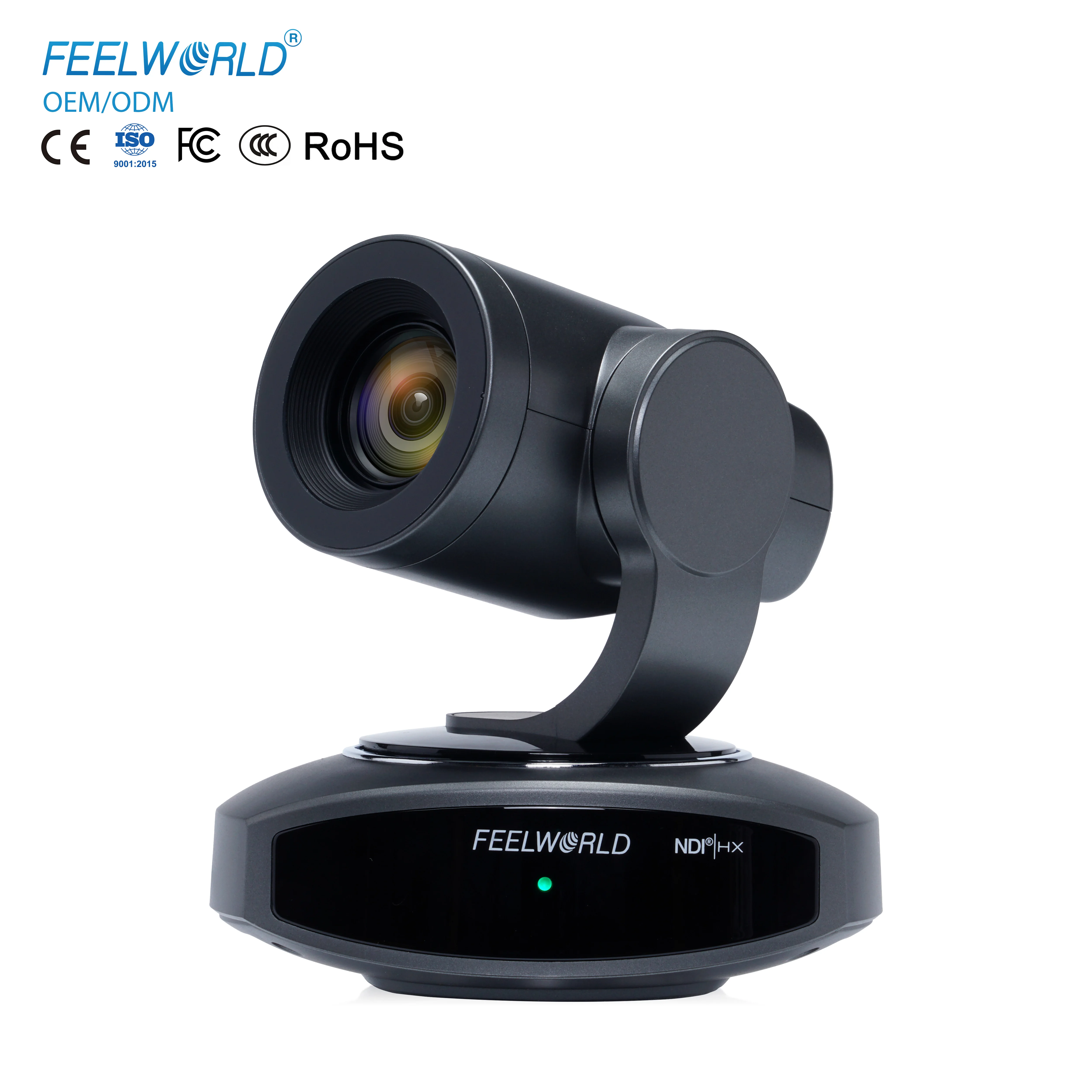 FEELWORLD NDI10X 4K NDI PTZ Camera 10X Optical Zoom AI Auto Tracking HDMI USB IP for Live Streaming Church OEM Factory Direct
