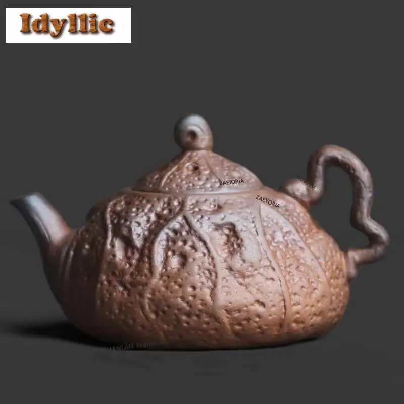 150ml Old Rock Mud Teapot Japanese Tea Infuser Pot Household Tea Soaking Kettle With Ball Hole Oolong Tea Teaset Supplies Gifts