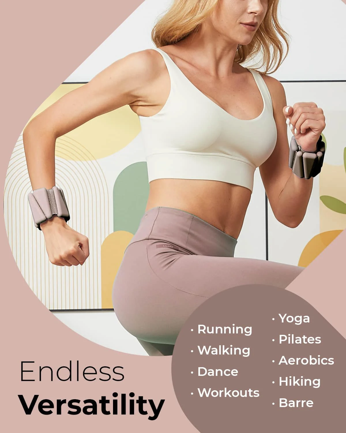 1 Paar Gewichtsbelastbare Handgelenkbandagen für Yoga, Fitness und Training, Verstellbare Knöchel- und Handgelenkschoner, Gewichtsarmband für Jogging – Detail 35