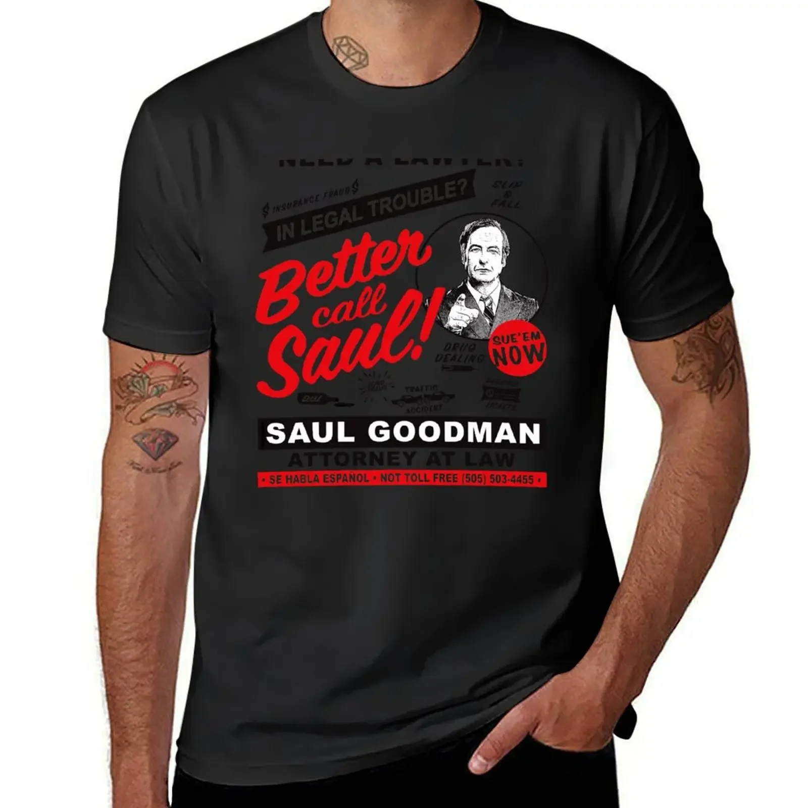 

Need A Lawyer Then Call Saul T-Shirt summer clothes anime figures T-shirts for men cotton
