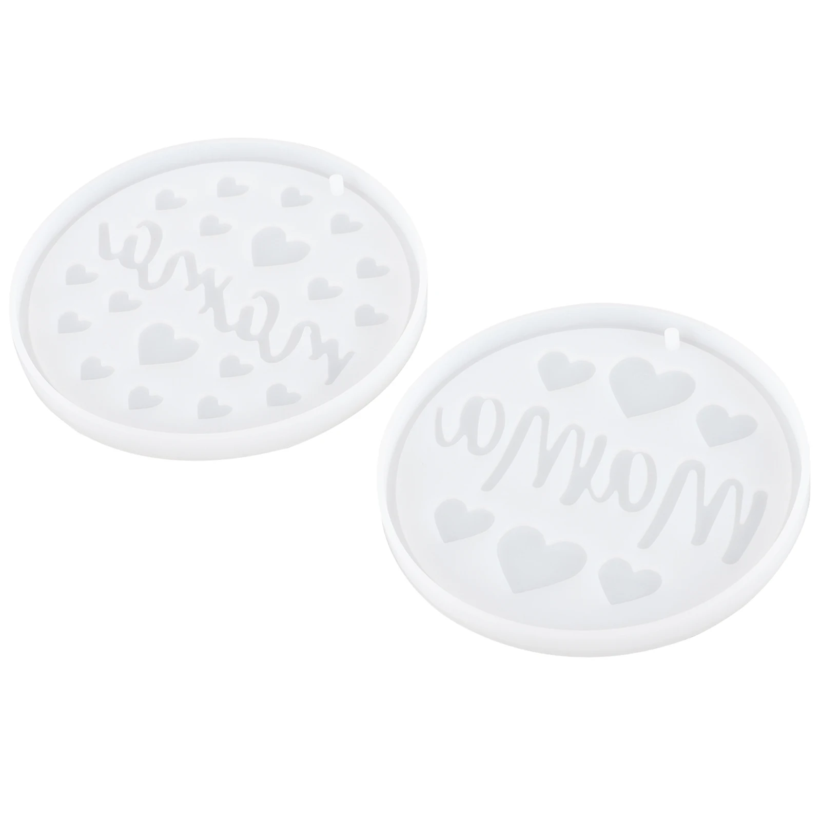 

2Pcs DIY Silicone Mold Keychain Mom Words Necklace Pendant Craft Mold Epoxy Resin Handmade Mom Words Silicone Molds