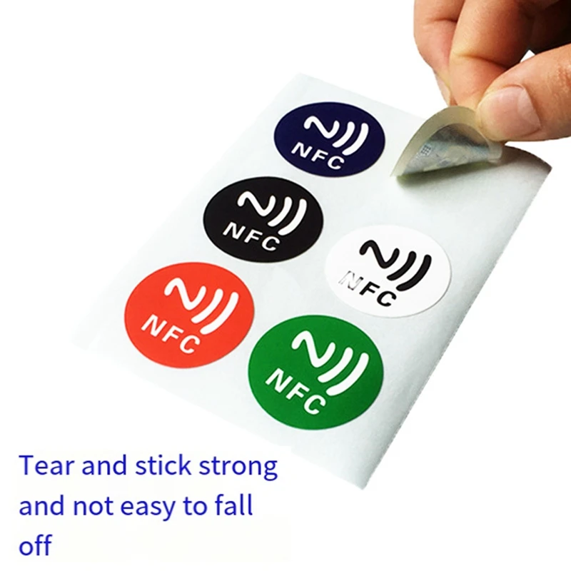 24 PCS NFC Ntag213 TAG Sticker Universal Label RFID Token Patrol 13.56Mhz Multicolor For Shortcut ETC NFC Stickers