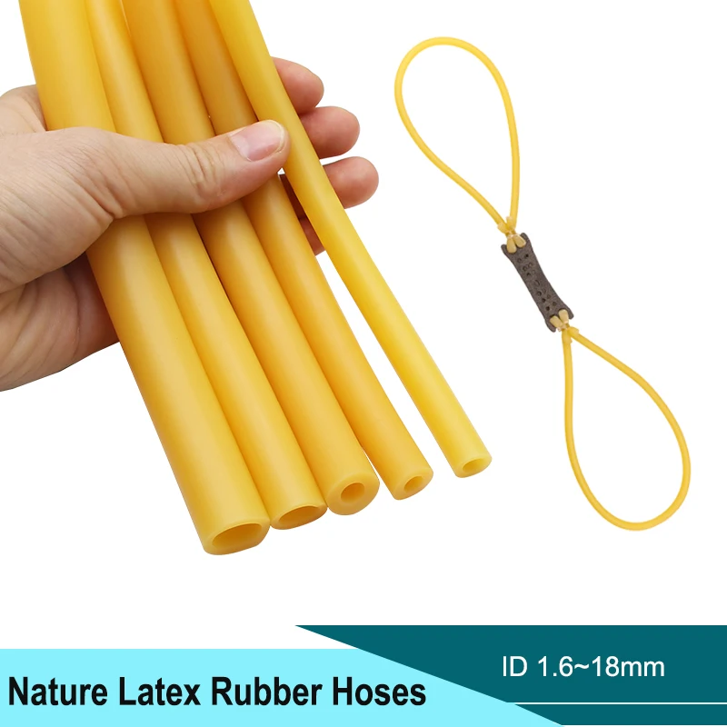 Fast Shipping Nature Latex Rubber Hoses ID 1.6~18mm Surgical Medical Speargun Rubber Band Tube Belt Slingshot Catapult Yellow