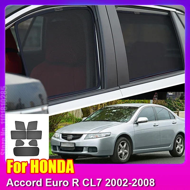 For Honda Accord Euro R CL7 2002-2008 Car Front Shield Window SunShade Windshield Rear Side Window Curtain Sun Shade Visor