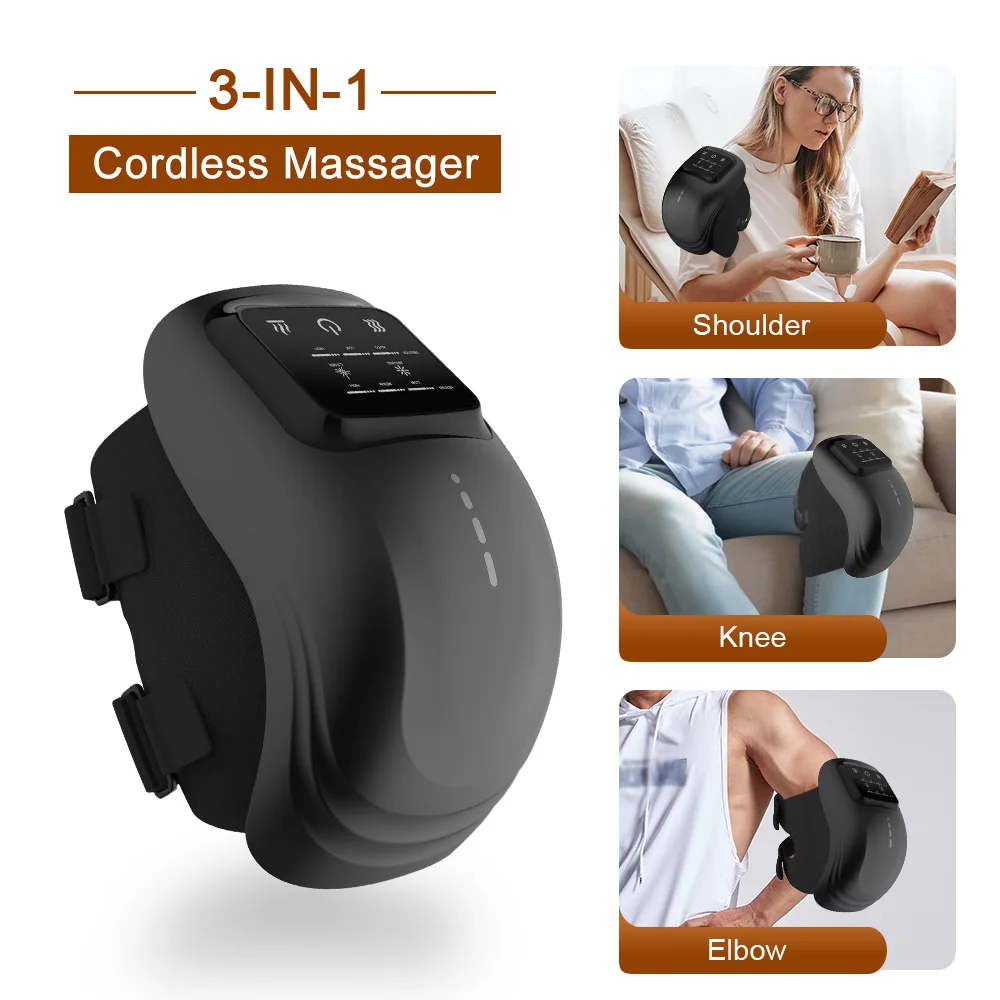 Treatment Heating Eco-friendly ABS Material Massage Leg Belt Timing Control Therapeutic Heated Pad Wireless Rechargeable Body