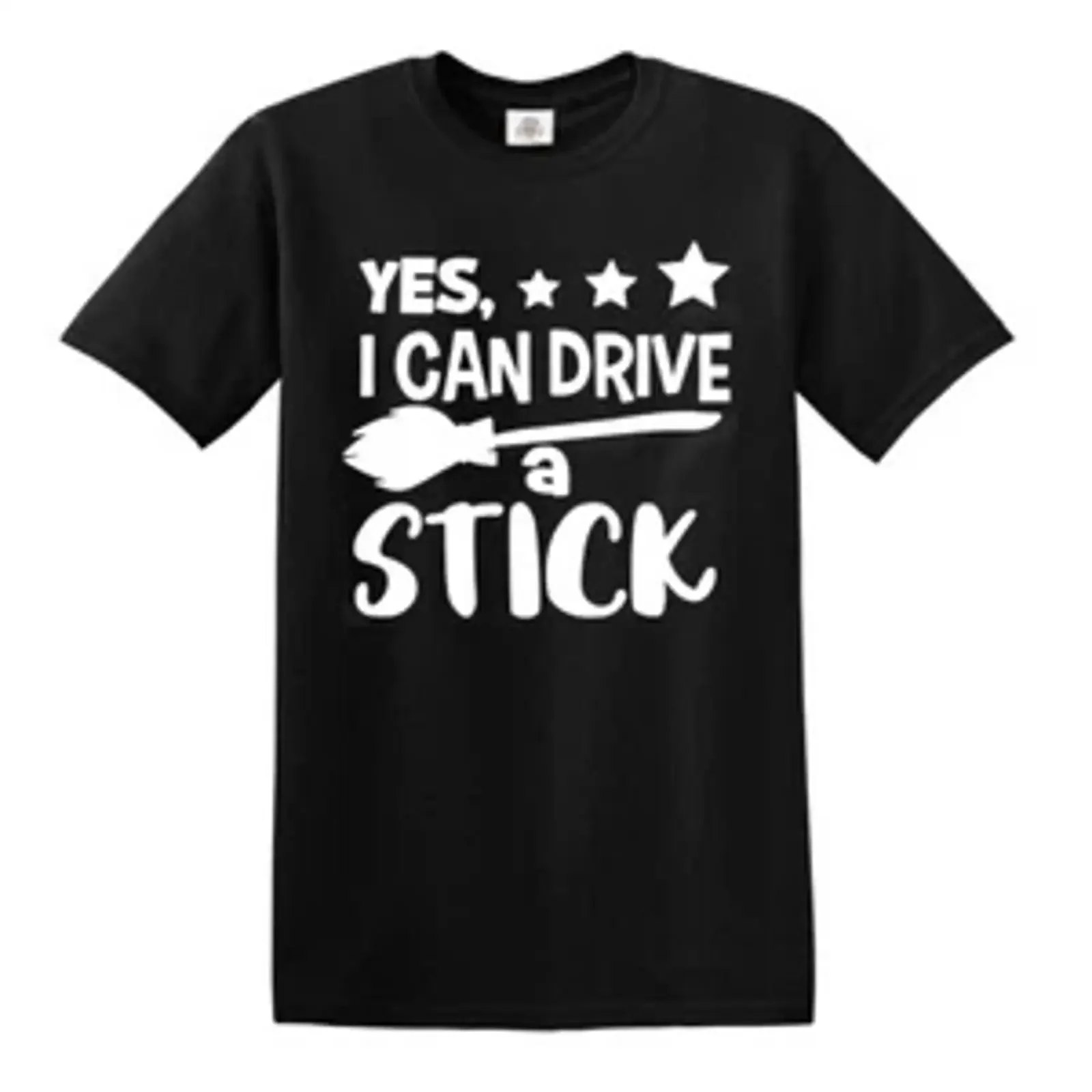 YES I CAN DRIVE A STICK T SHIRT Halloween funny joke party costume top vintage Washed Unisex Breathable graphic fashion