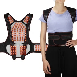 Tourmaline Self-heating Back Support Waist Brace Back Posture Vest Spine Shoulder Lumbar Magnets Warming Posture Correction Belt