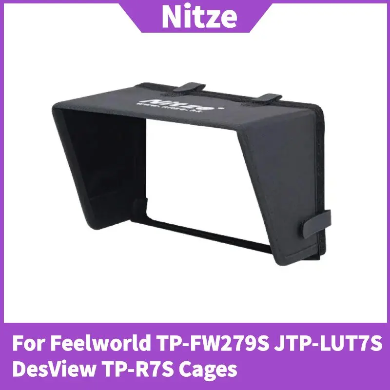 NITZE Monitor Cage Nylon Sunhood Cover for Feelworld TP-FW279S JTP-LUT7S DesView TP-R7S Cages - LS7-A