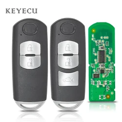 Keyecu 433Mhz ID49 2/3 Buttons Smart Remote Control Car Key Fob For Mazda 3 CX-5 2015 2016 2017 2018 SKE13E-01 SKE13E-02