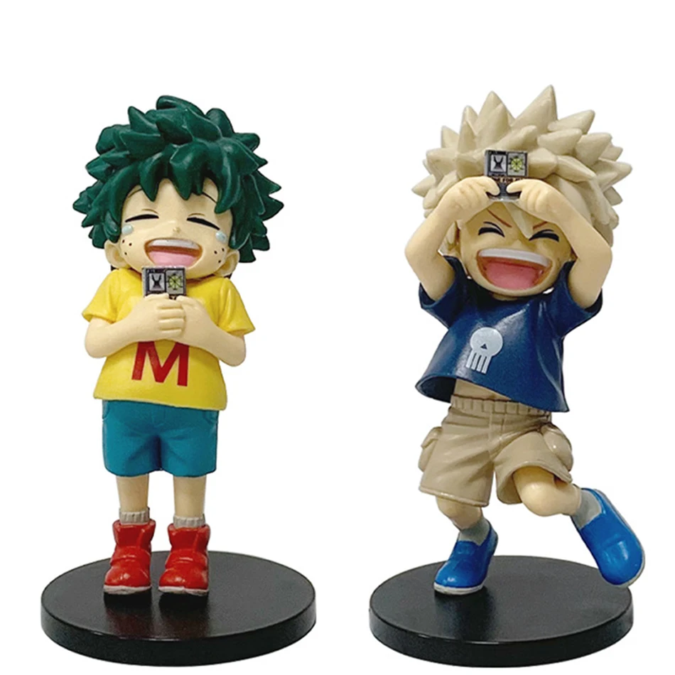 جديد وصول بطلي الأكاديمية الطفولة Izuku Midoriya/الطفولة Katsuki Bakugo PVC عمل نموذج أنيمي الكرتون لعبة مجسمة الهدايا