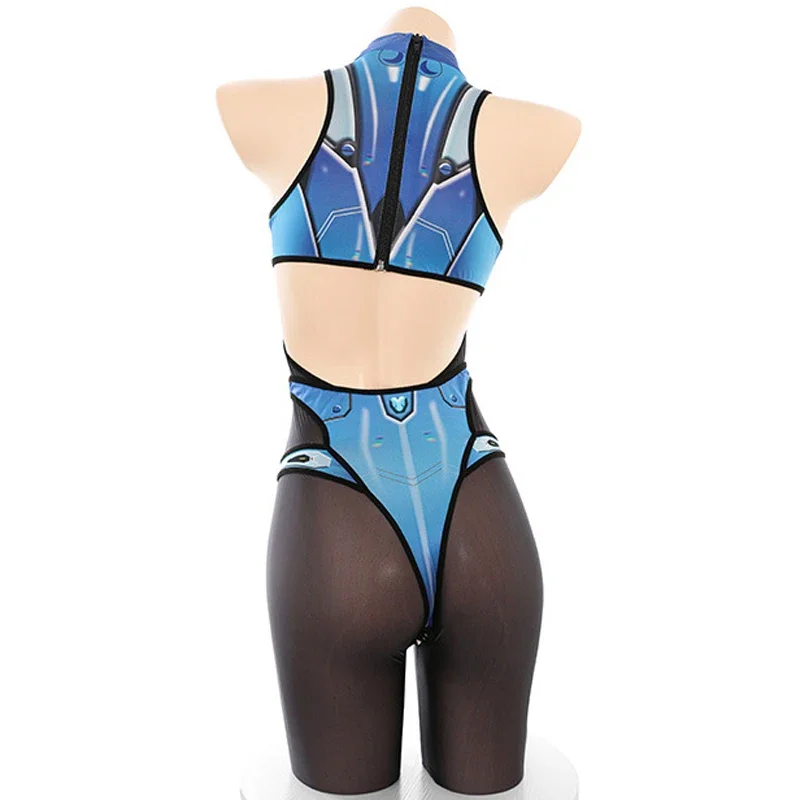 Punk Cyber City Future Mechanical Warriors Mech Jumpsuit Women Bodysuit Pantyhose Cosplay Outfits Costume