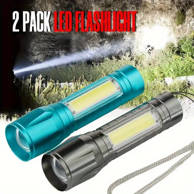 

Перезаряжаемый светодиодный фонарь, суперяркий, из алюминиевого сплава, мощный, 3 режима, COB-фонарь для активного отдыха, кемпинга, походов