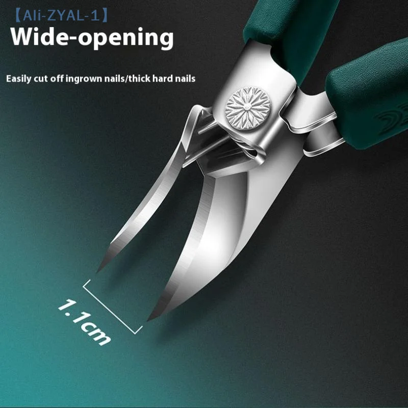 【ZYAL-1】1Pcs Slanted Pointed Nail Clippers Anti-Splash Thick Nail Clipper Toenail Pliers Nail Scissors Nail Care Tools