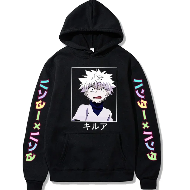 Janpanes Anime Hunter X Hunter Killua Hoodies Women Hoodies Cartoon Parting Pullover Streetswear Tops Oversized Hoodies