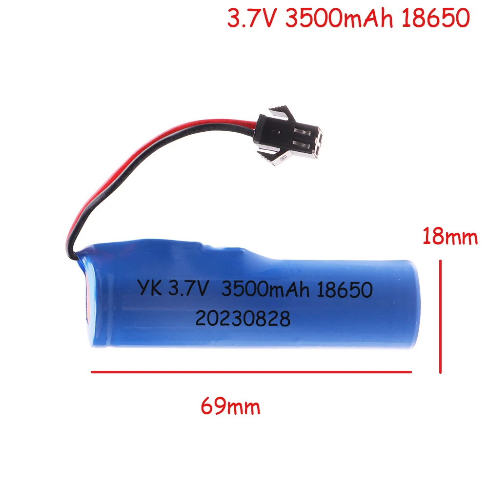 3.7V 3500mAh 18650 Lipo Battery and charger For DE45 Q70 D876 Q85 Rc Car Toys RC Boat Car Water soft Gun Battery Parts 20C 5PCS