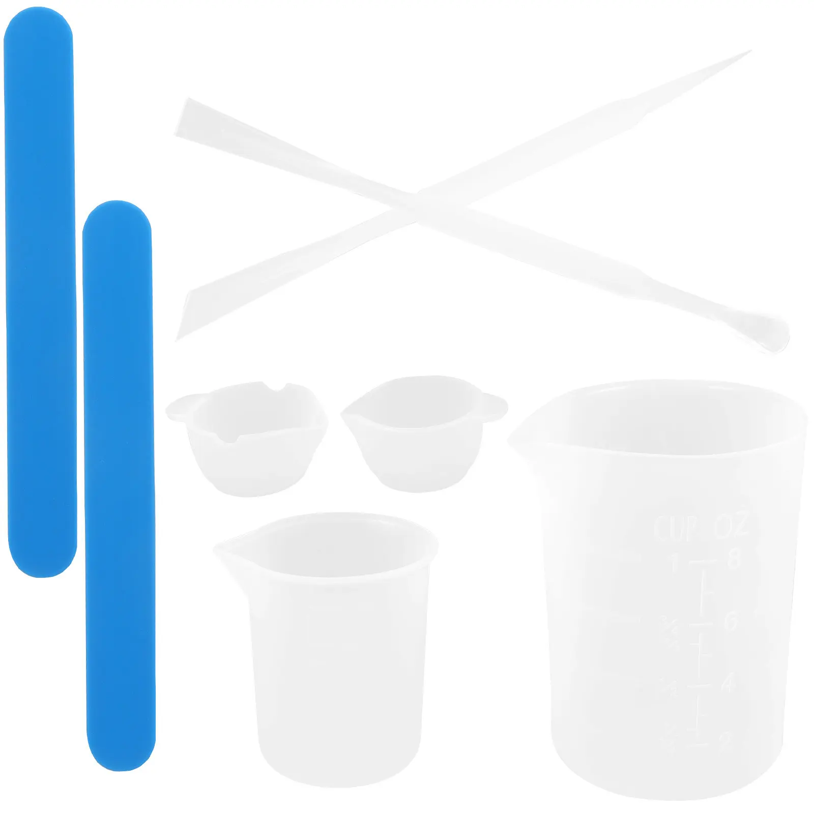 

1Set Premium Silicone Resin Mixing Cup Set with Precision Measuring Markings Stirring Sticks for Epoxy Resin Crafts DIY