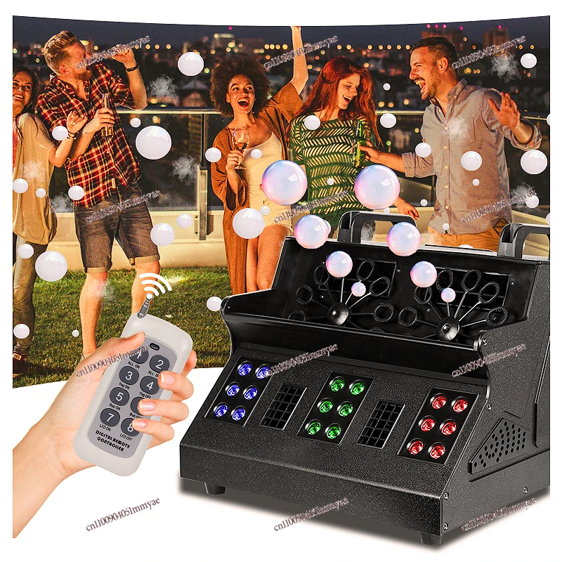 

18pcs*3W RGB Colorful LED Fog Bubble Machine for Wedding Celebration Party Activities 1500W Smoke Bubble Machine